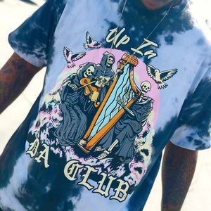 BOSS DOG Discontinued “Up in da Club” Unisex acid tie dyed t-shirt